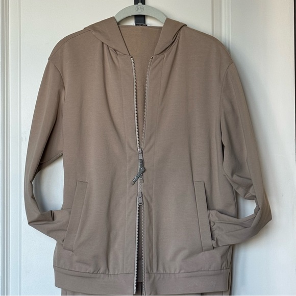 Brunello Cucinelli Zip Front Cotton Jacket w/hood Sz S